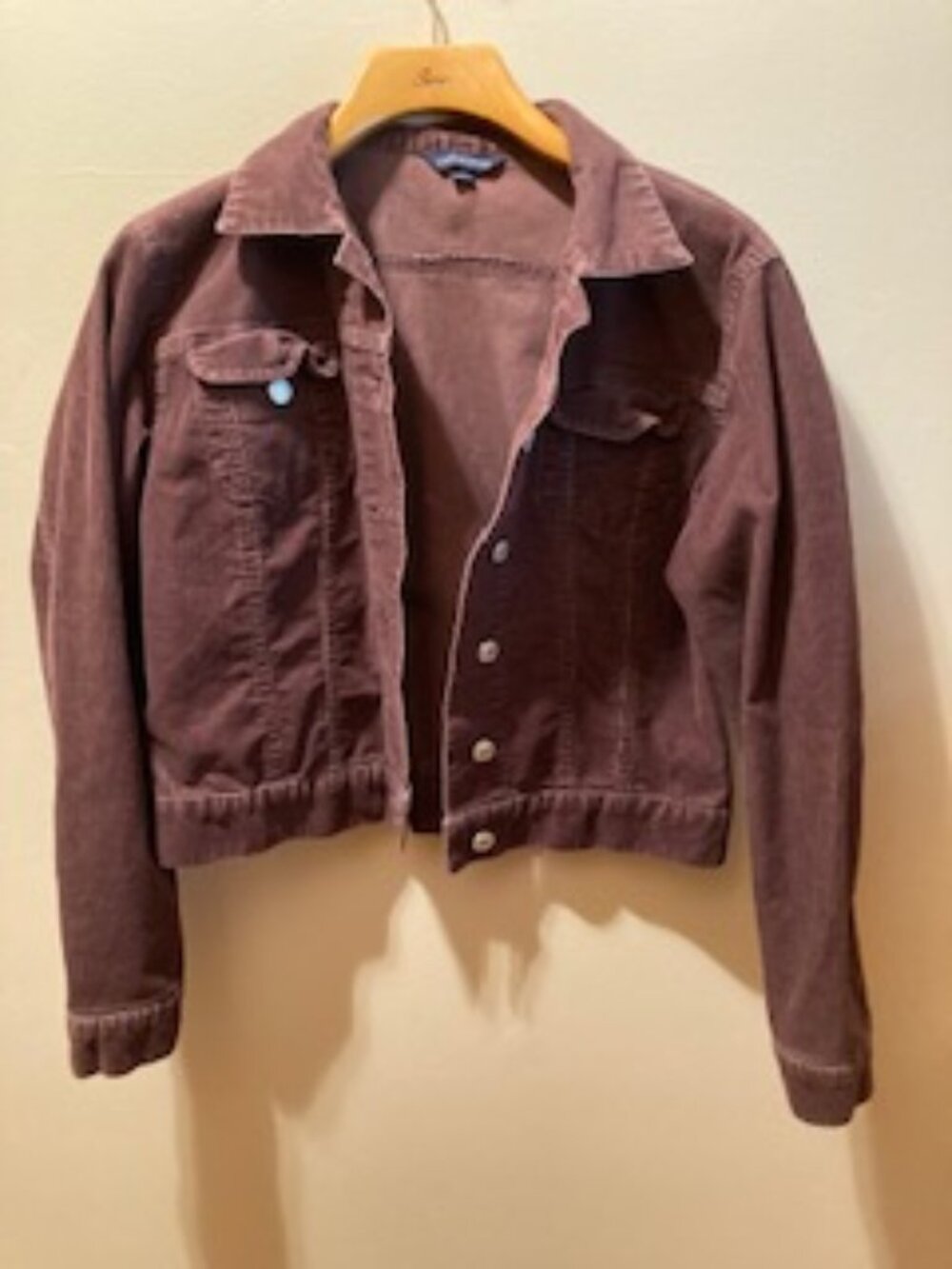 Lands Ends Brown Corduroy Trucker Jacket. Size M. Has some Fraying on cuffs.